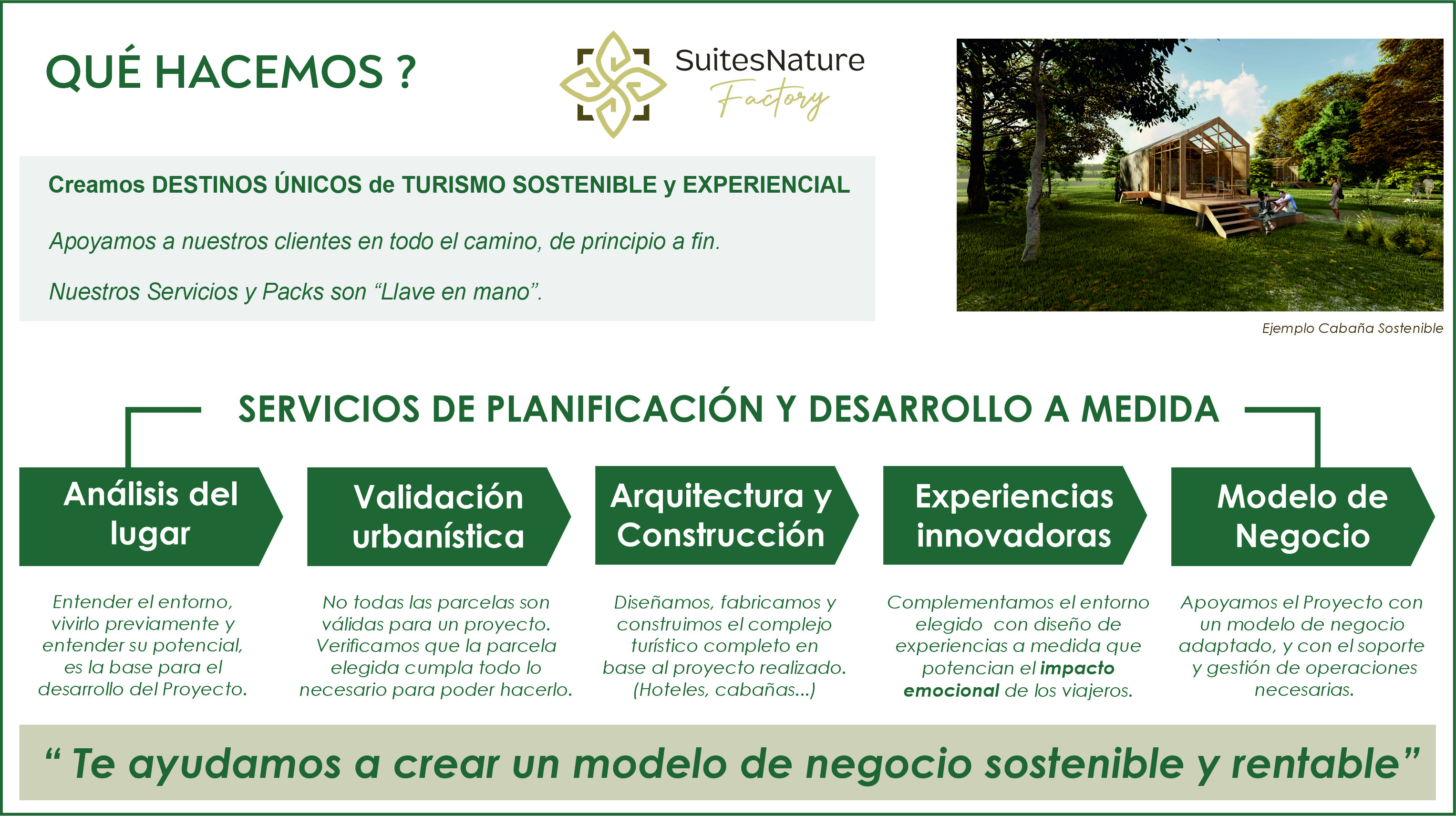 Asesoramiento, Proyecto, Construcción y Formación para COMPLEJOS TURÍSTICOS - CABAÑAS - CAMPING- GLAMPING - Imagen 2